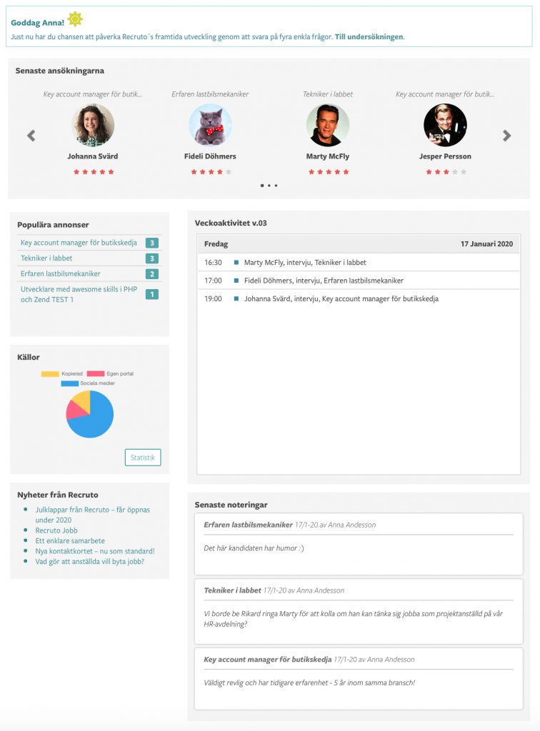 Recruto Dashboard -Recruitment Tool